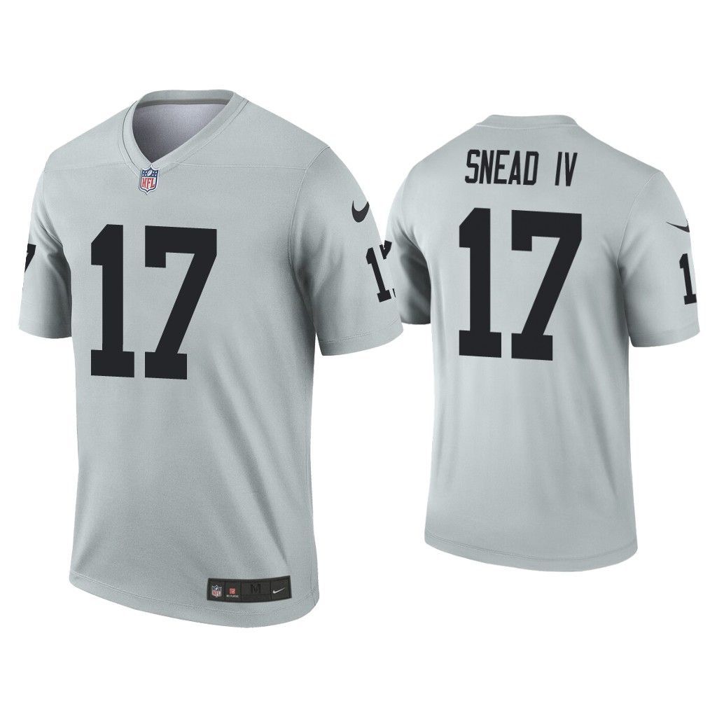 Men Oakland Raiders #17 Willie Snead IV Nike Grey Silver Inverted Legend NFL Jersey->oakland raiders->NFL Jersey